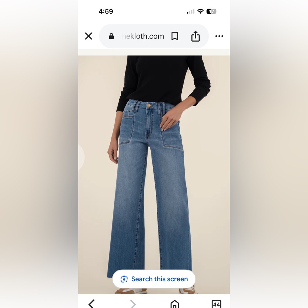Kut from the Kloth Light Blue Flare Jeans high rise.